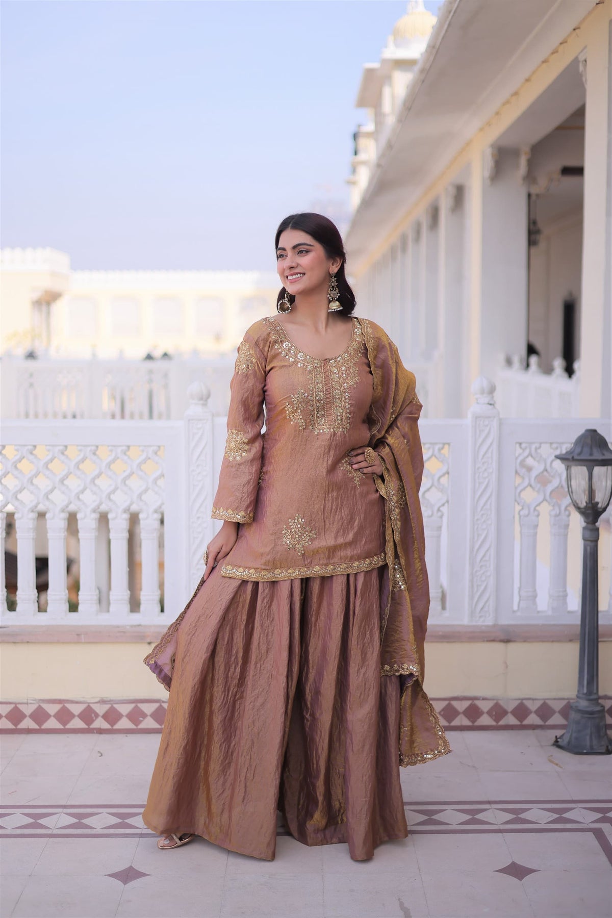 Noorvana Premium Designer Kurti Sharara Dupatta Set – 2026 Collection