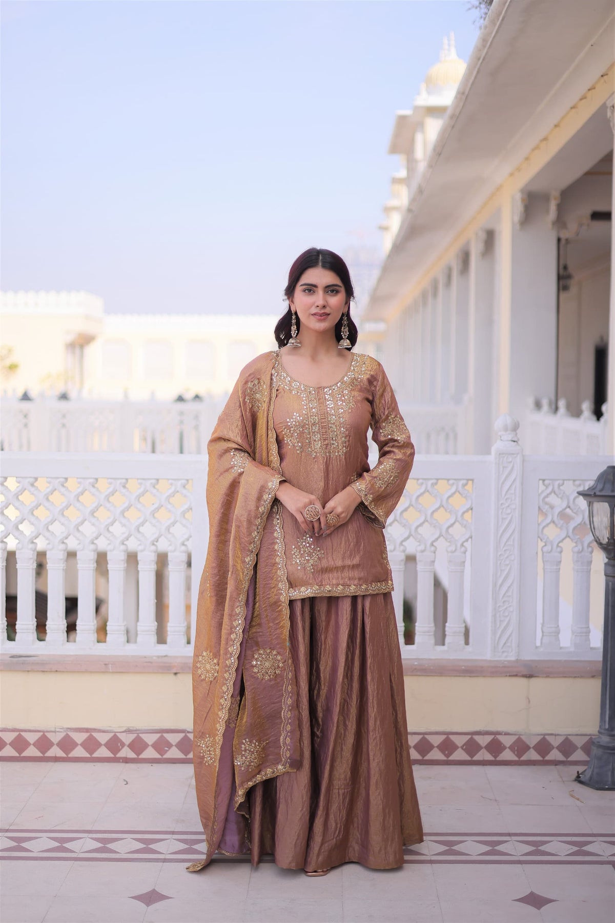 Noorvana Premium Designer Kurti Sharara Dupatta Set – 2026 Collection