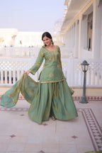 Noorvana Premium Designer Kurti Sharara Dupatta Set – 2026 Collection