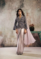 Cream Purple Signature Drape Edit