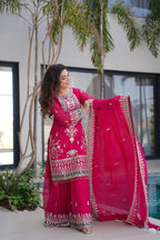 Pink Premium Festive Sharara Set