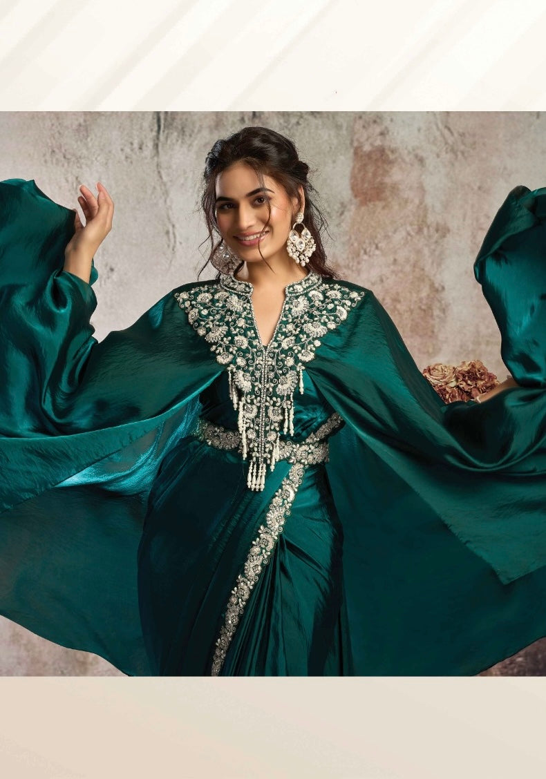 Peacock Green Signature Drape Edit