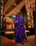 Royal Blue Noorvana Regal Satin Weave Saree