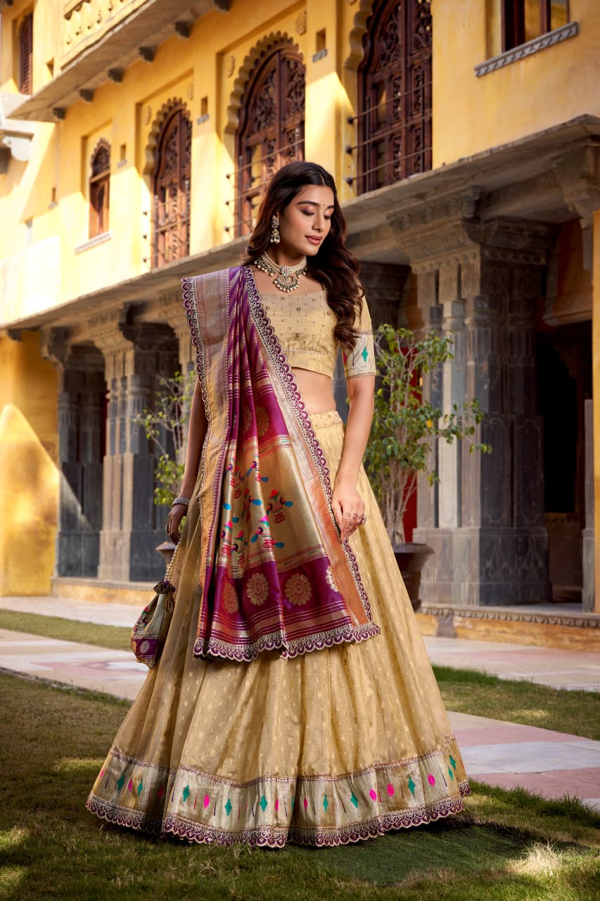 Heritage Green Noorvana Paithani Royale Lehenga