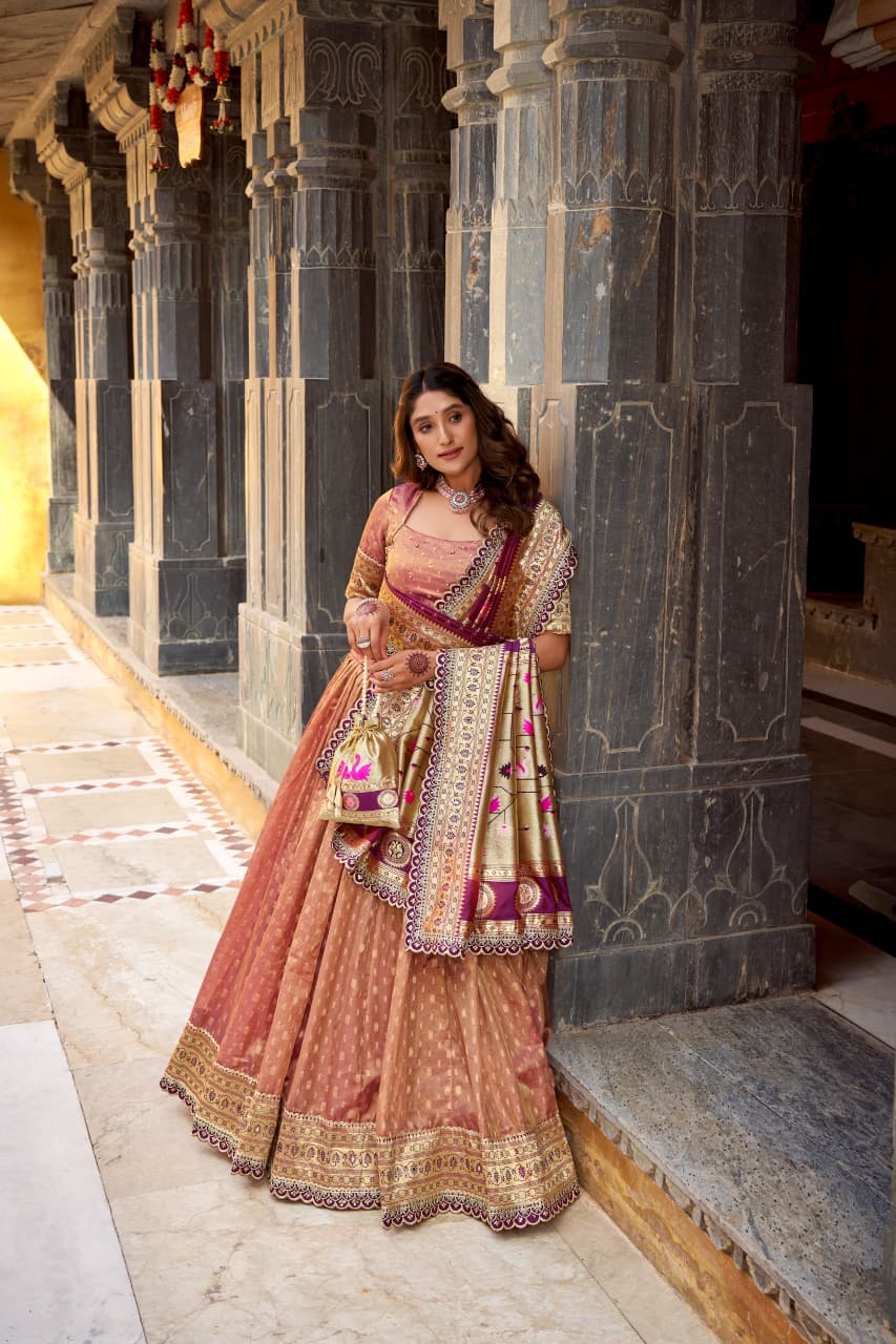 Classic Gold Noorvana Paithani Royale Lehenga