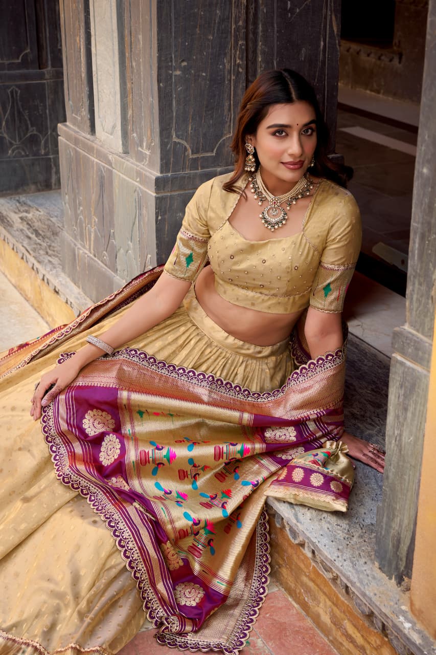 Heritage Green Noorvana Paithani Royale Lehenga