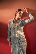 Boho Sanskriti Edit Dusty Blue - Indo Western