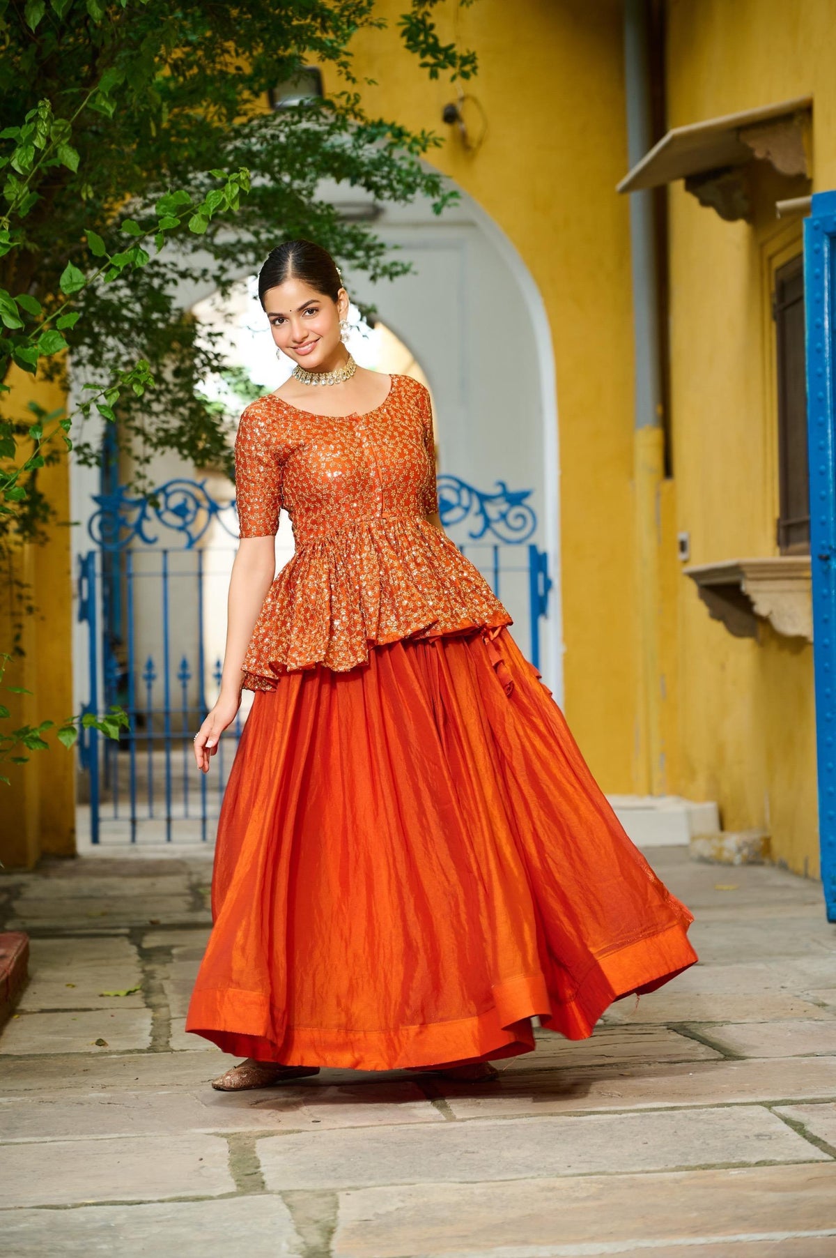 Noorvana Premium Designer Sequins Embroidered Lehenga Choli Set