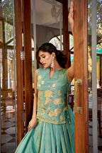 Noorvana Shimmer Embroidered Co-Ord Lehenga Set