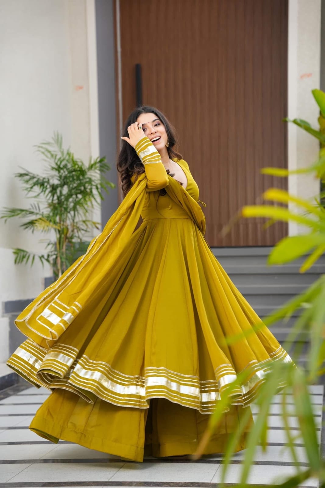 Noorvana Premium Hand Gotta Work Anarkali Palazzo Set