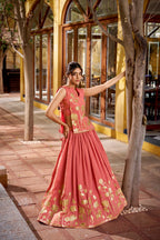 Noorvana Shimmer Embroidered Co-Ord Lehenga Set